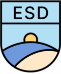 logo esd gota de agua